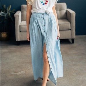 Chambray Denim Skirt